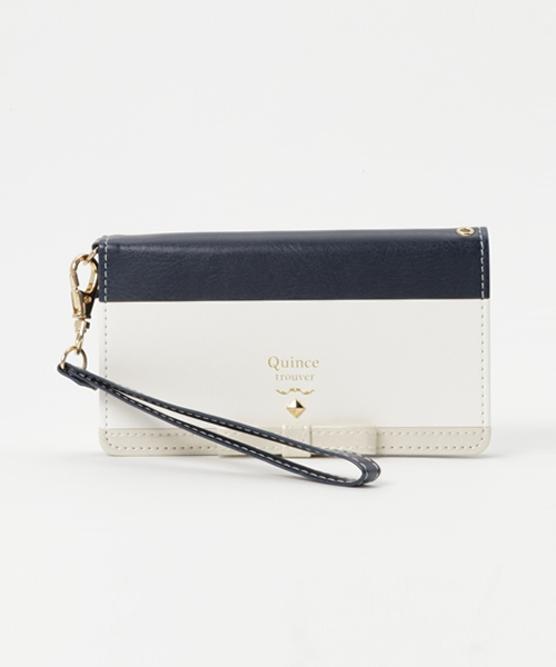 trouver（トルヴェ）の「iPhone6 iPhone6s 専用 trouver Quince ( トルヴェ クインス ) 手帳 ケース ミラー 付き（スマホケース/カバー・レディース・ホワイト×ネイビー/ブラックミックス/ブラック×グレー/トリコロール/ホワイト×ピンク/ワイン・FREE）」の2枚目の写真