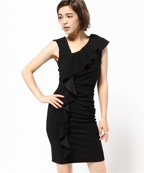 Rinascimento リナシメント の Rinascimento ドレープフリルフィットワンピース ワンピース Wear