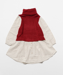 ikka | 【キッズ】ニットソードッキングワンピース （100～130cm）(ワンピース)