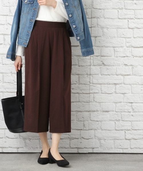 LEPSIM(レプシィム)の「TRワイドクロプドパンツ 748949(その他パンツ・レディース・ダークブラウン/オフホワイト/ブラック・LARGE/MEDIUM)」の3枚目の写真
