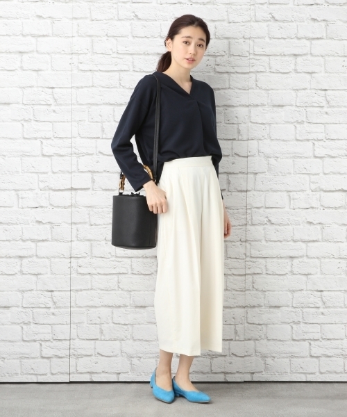 LEPSIM(レプシィム)の「TRワイドクロプドパンツ 748949(その他パンツ・レディース・ダークブラウン/オフホワイト/ブラック・LARGE/MEDIUM)」の9枚目の写真