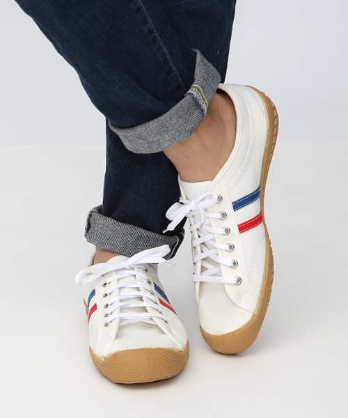 INN-STANT(インスタント)の「INN-STANT 2ラインナチュラルキャンバススニーカー(スニーカー・メンズ・ホワイト×ブルー/ブルー/インディゴブルー/カーキ/アクア/ベージュ/ナチュラル/オリーブ/ホワイト×ホワイト・41/42/43/40)」の11枚目の写真