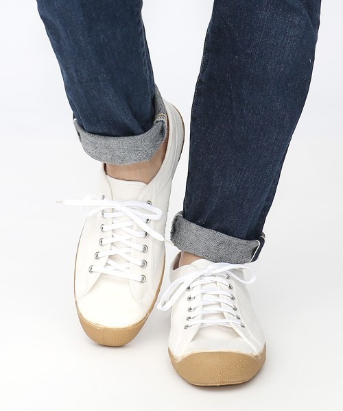 INN-STANT(インスタント)の「INN-STANT 2ラインナチュラルキャンバススニーカー(スニーカー・メンズ・ホワイト×ブルー/ブルー/インディゴブルー/カーキ/アクア/ベージュ/ナチュラル/オリーブ/ホワイト×ホワイト・41/42/43/40)」の3枚目の写真