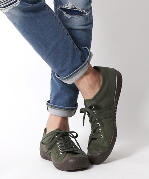 INN-STANT(インスタント)の「INN-STANT 2ラインナチュラルキャンバススニーカー(スニーカー・メンズ・ホワイト×ブルー/ブルー/インディゴブルー/カーキ/アクア/ベージュ/ナチュラル/オリーブ/ホワイト×ホワイト・41/42/43/40)」の7枚目の写真