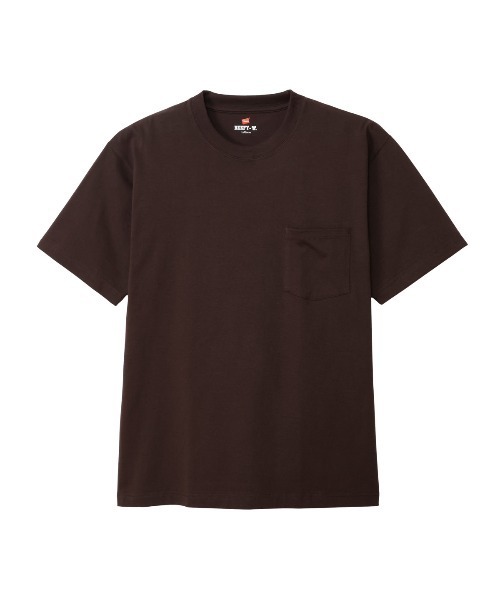 HANES（ヘインズ）の「【Hanes/ヘインズ】メンズ ビーフィー ポケットTシャツ（Tシャツ/カットソー・メンズ・ベージュ/ホワイト/ネイビー/レッド/ブラック/ヘザーグレー/グリーン系その他4/ダークグリーン/ダークパープル/ダークグレー/ロイヤルブルー/レッド系その他5/ブルー系その他2/グレー系その他2/グリーン系その他6/イエロー系その他7/ベージュ系その他3/プラム/インディゴブルー/ダークブラウン・X-LARGE/MEDIUM/LARGE/X-SMALL/SMALL/XS/S/M/L/XL）」の6枚目の写真