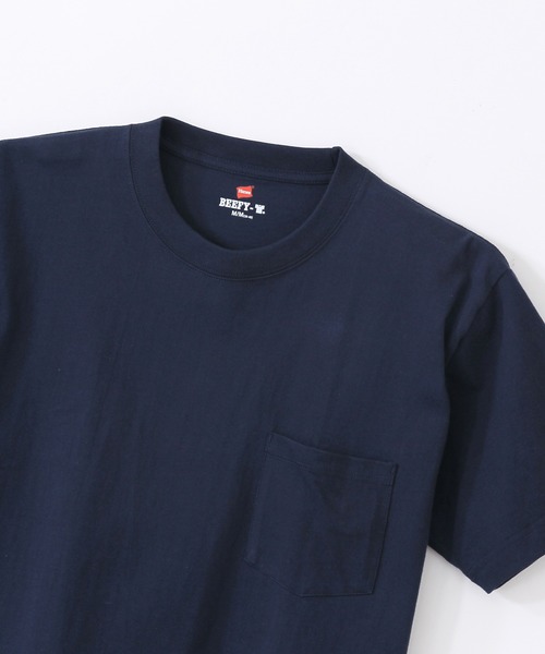 HANES（ヘインズ）の「【Hanes/ヘインズ】メンズ ビーフィー ポケットTシャツ（Tシャツ/カットソー・メンズ・ベージュ/ホワイト/ネイビー/レッド/ブラック/ヘザーグレー/グリーン系その他4/ダークグリーン/ダークパープル/ダークグレー/ロイヤルブルー/レッド系その他5/ブルー系その他2/グレー系その他2/グリーン系その他6/イエロー系その他7/ベージュ系その他3・X-LARGE/MEDIUM/LARGE/X-SMALL/SMALL）」の11枚目の写真