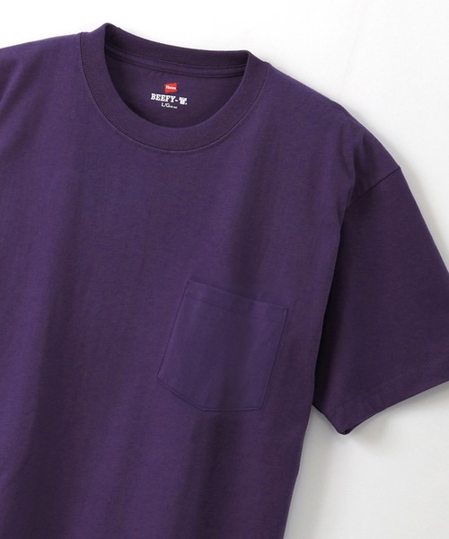 HANES（ヘインズ）の「【Hanes/ヘインズ】メンズ ビーフィー ポケットTシャツ（Tシャツ/カットソー・メンズ・ベージュ/ホワイト/ネイビー/レッド/ブラック/ヘザーグレー/グリーン系その他4/ダークグリーン/ダークパープル/ダークグレー/ロイヤルブルー/レッド系その他5/ブルー系その他2/グレー系その他2/グリーン系その他6/イエロー系その他7/ベージュ系その他3・X-LARGE/MEDIUM/LARGE/X-SMALL/SMALL）」の14枚目の写真