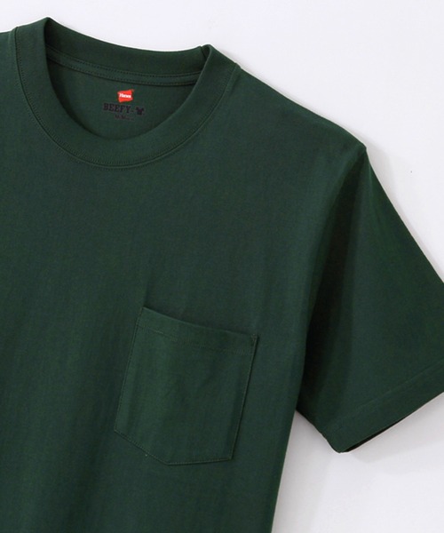 HANES（ヘインズ）の「【Hanes/ヘインズ】メンズ ビーフィー ポケットTシャツ（Tシャツ/カットソー・メンズ・ベージュ/ホワイト/ネイビー/レッド/ブラック/ヘザーグレー/グリーン系その他4/ダークグリーン/ダークパープル/ダークグレー/ロイヤルブルー/レッド系その他5/ブルー系その他2/グレー系その他2/グリーン系その他6/イエロー系その他7/ベージュ系その他3・X-LARGE/MEDIUM/LARGE/X-SMALL/SMALL）」の8枚目の写真