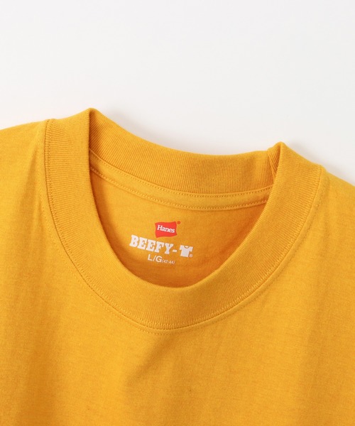 HANES（ヘインズ）の「【Hanes/ヘインズ】メンズ ビーフィー ポケットTシャツ（Tシャツ/カットソー・メンズ・ベージュ/ホワイト/ネイビー/レッド/ブラック/ヘザーグレー/グリーン系その他4/ダークグリーン/ダークパープル/ダークグレー/ロイヤルブルー/レッド系その他5/ブルー系その他2/グレー系その他2/グリーン系その他6/イエロー系その他7/ベージュ系その他3・X-LARGE/MEDIUM/LARGE/X-SMALL/SMALL）」の20枚目の写真