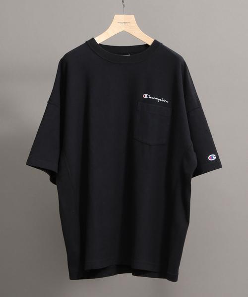 Champion（チャンピオン）の「【別注】 ＜CHAMPION(チャンピオン）＞ REVERSE WEAVE TEE/Tシャツ ◆（Tシャツ/カットソー・メンズ・ホワイト/ブラック/ダークブラウン/パープル・LARGE/SMALL/MEDIUM）」の2枚目の写真
