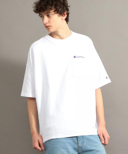 Champion（チャンピオン）の「【別注】 ＜CHAMPION(チャンピオン）＞ REVERSE WEAVE TEE/Tシャツ ◆（Tシャツ/カットソー・メンズ・ホワイト/ブラック/ダークブラウン/パープル・LARGE/SMALL/MEDIUM）」の5枚目の写真