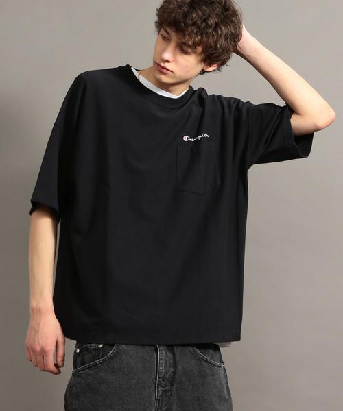Champion（チャンピオン）の「【別注】 ＜CHAMPION(チャンピオン）＞ REVERSE WEAVE TEE/Tシャツ ◆（Tシャツ/カットソー・メンズ・ホワイト/ブラック/ダークブラウン/パープル・LARGE/SMALL/MEDIUM）」の7枚目の写真