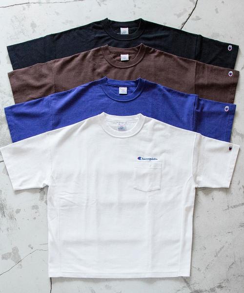 Champion（チャンピオン）の「【別注】 ＜CHAMPION(チャンピオン）＞ REVERSE WEAVE TEE/Tシャツ ◆（Tシャツ/カットソー・メンズ・ホワイト/ブラック/ダークブラウン/パープル・LARGE/SMALL/MEDIUM）」の9枚目の写真