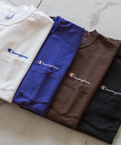 Champion（チャンピオン）の「【別注】 ＜CHAMPION(チャンピオン）＞ REVERSE WEAVE TEE/Tシャツ ◆（Tシャツ/カットソー・メンズ・ホワイト/ブラック/ダークブラウン/パープル・LARGE/SMALL/MEDIUM）」の11枚目の写真