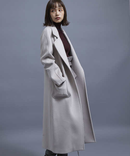 Studious ステュディオス の Studious ビックカラーセミフレアコート チェスターコート Wear
