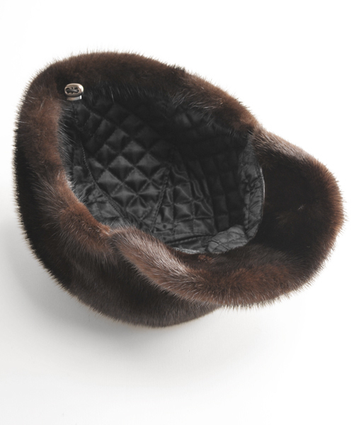 sankyo shokai(サンキョウショウカイ)の「ミンクファーキャスケット帽子(キャスケット・レディース・ブラック/ダークブラウン/グレー・フリー)」の5枚目の写真