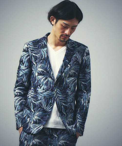 5351 Pour Les Hommes セットアップスーツ ゼブラ柄 上下 黒 5351 Pour Les Hommes セットアップスーツ ゼブラ柄 上下 黒