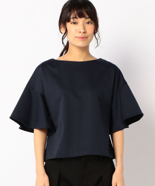 SHIPS(シップス)の「フレアスリーブプルオーバー(Tシャツ/カットソー・レディース・ネイビー/オフホワイト・ONE SIZE)」の11枚目の写真