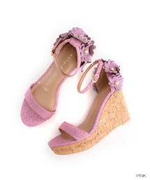 RANDA | フラワーウェッジサンダル(サンダル)