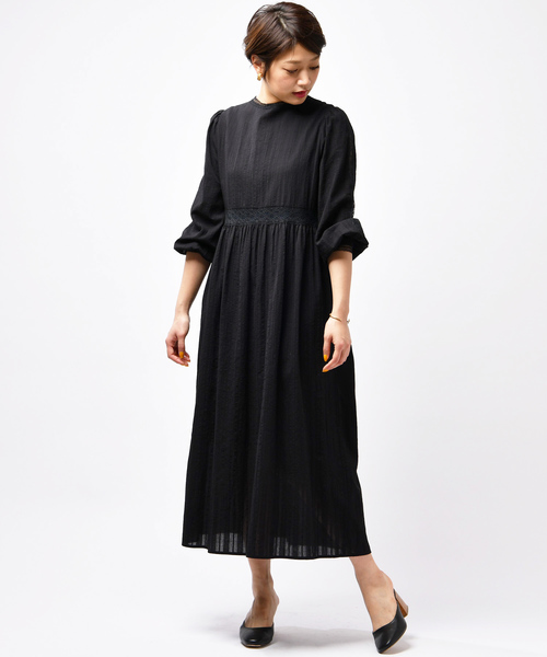 CIAOPANIC(チャオパニック)の「レースピンタックワンピース(ワンピース・レディース・ホワイト/ブラック・FREE)」の4枚目の写真