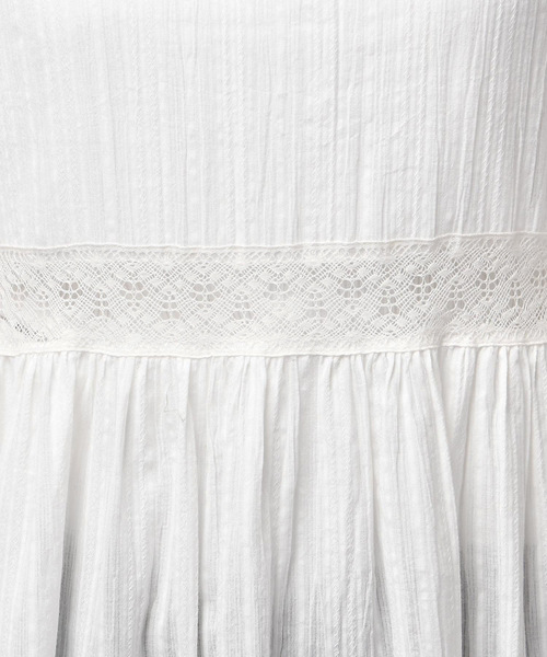 CIAOPANIC(チャオパニック)の「レースピンタックワンピース(ワンピース・レディース・ホワイト/ブラック・FREE)」の6枚目の写真