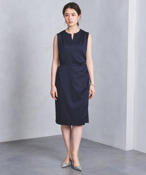 UNITED ARROWS(ユナイテッドアローズ)の「UBCS タックドレープ ワンピース(ワンピース・レディース・ネイビー/ワインレッド・36/38/40)」の7枚目の写真