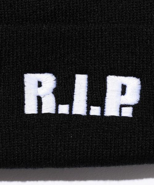 MONKEY TIME（モンキータイム）の「＜IGNORED PRAYERS × HASSAN RAHIM＞ DJ R.I.P. BEANI/ニットキャップ ◆（ニットキャップ/ビーニー・メンズ・ブラック・FREE）」の4枚目の写真