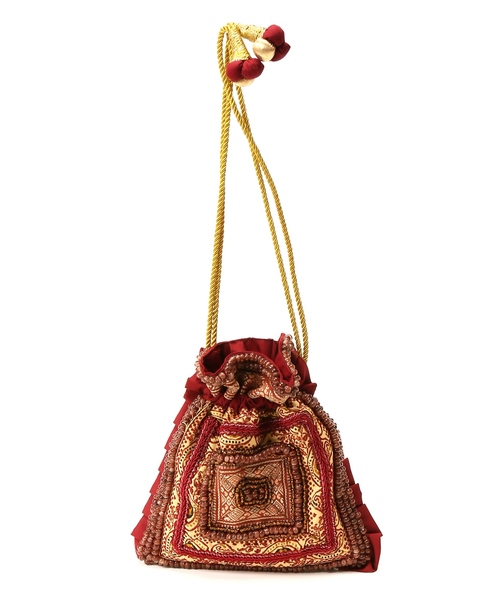 SLOBE IENA（スローブイエナ）の「WIFFLE ビーズバッグ◆（ハンドバッグ・レディース・ブラック/グリーン/ボルドー・FREE）」の3枚目の写真