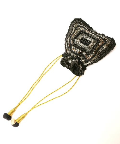 SLOBE IENA（スローブイエナ）の「WIFFLE ビーズバッグ◆（ハンドバッグ・レディース・ブラック/グリーン/ボルドー・FREE）」の7枚目の写真