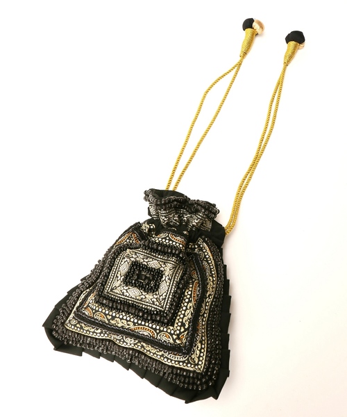 SLOBE IENA（スローブイエナ）の「WIFFLE ビーズバッグ◆（ハンドバッグ・レディース・ブラック/グリーン/ボルドー・FREE）」の8枚目の写真