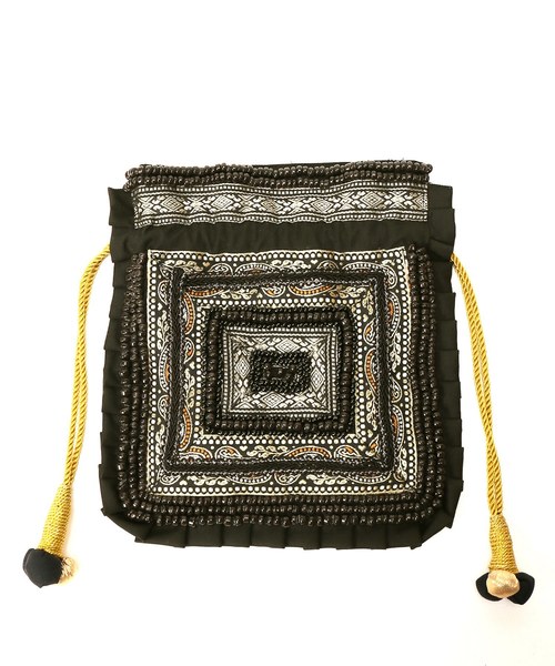 SLOBE IENA（スローブイエナ）の「WIFFLE ビーズバッグ◆（ハンドバッグ・レディース・ブラック/グリーン/ボルドー・FREE）」の11枚目の写真