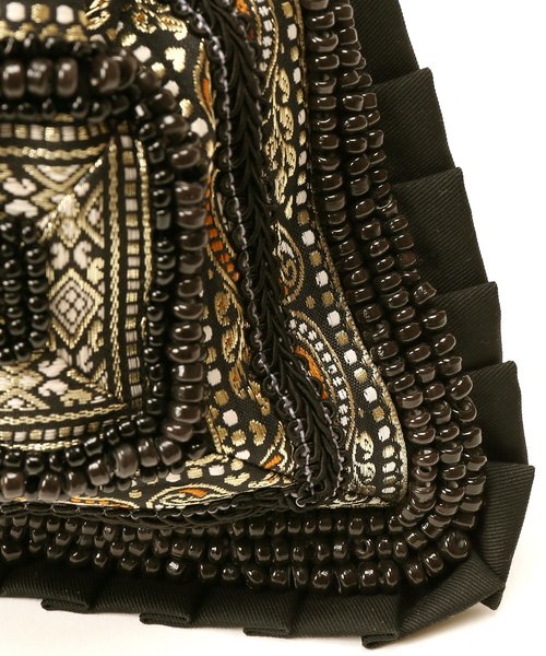 SLOBE IENA（スローブイエナ）の「WIFFLE ビーズバッグ◆（ハンドバッグ・レディース・ブラック/グリーン/ボルドー・FREE）」の12枚目の写真