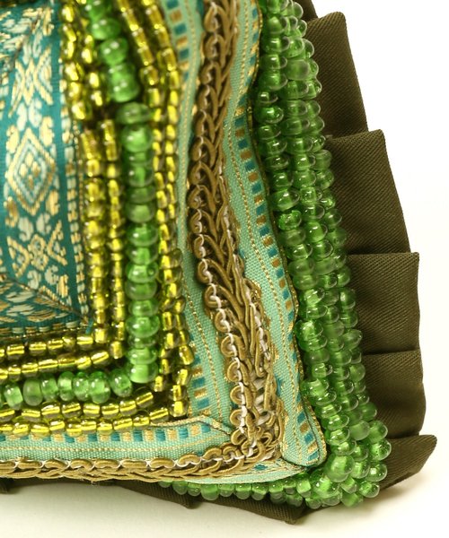 SLOBE IENA（スローブイエナ）の「WIFFLE ビーズバッグ◆（ハンドバッグ・レディース・ブラック/グリーン/ボルドー・FREE）」の13枚目の写真