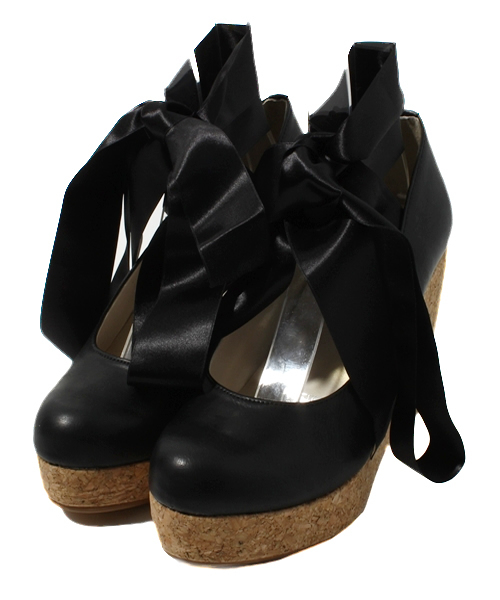 One After Another Nice Claup ワンアフターアナザーナイスクラップ の ナイスクラップ リボン厚底シューズ サンダル Wear