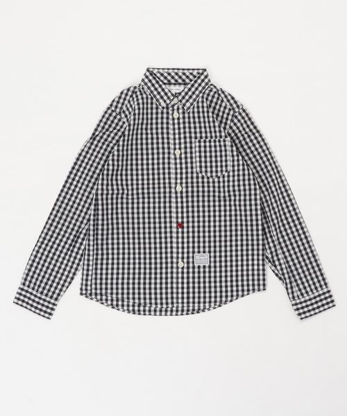 GLOBAL WORK（グローバルワーク）の「【ジュニア】ムジガラシャツ長袖/802751（シャツ/ブラウス・キッズ・ホワイト/ネイビー/ブラック・MEDIUM/LARGE）」の6枚目の写真