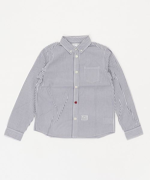 GLOBAL WORK（グローバルワーク）の「【ジュニア】ムジガラシャツ長袖/802751（シャツ/ブラウス・キッズ・ホワイト/ネイビー/ブラック・MEDIUM/LARGE）」の7枚目の写真