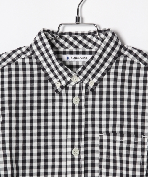 GLOBAL WORK（グローバルワーク）の「【ジュニア】ムジガラシャツ長袖/802751（シャツ/ブラウス・キッズ・ホワイト/ネイビー/ブラック・MEDIUM/LARGE）」の9枚目の写真