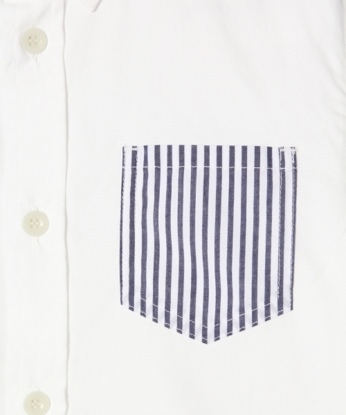 GLOBAL WORK（グローバルワーク）の「【ジュニア】ムジガラシャツ長袖/802751（シャツ/ブラウス・キッズ・ホワイト/ネイビー/ブラック・MEDIUM/LARGE）」の14枚目の写真