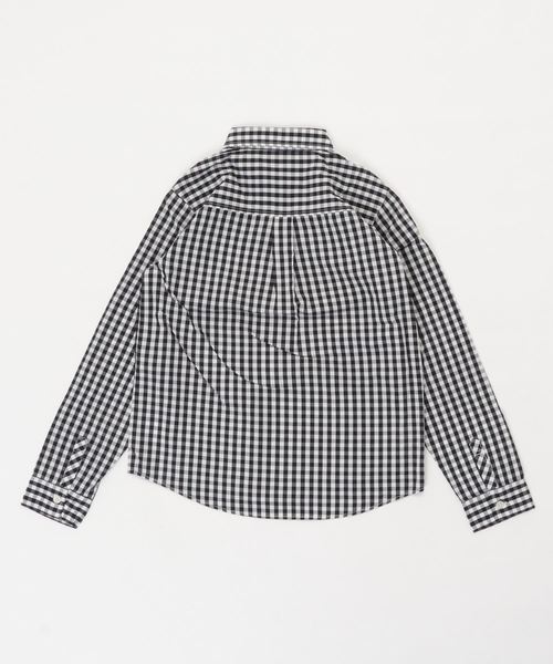 GLOBAL WORK（グローバルワーク）の「【ジュニア】ムジガラシャツ長袖/802751（シャツ/ブラウス・キッズ・ホワイト/ネイビー/ブラック・MEDIUM/LARGE）」の4枚目の写真