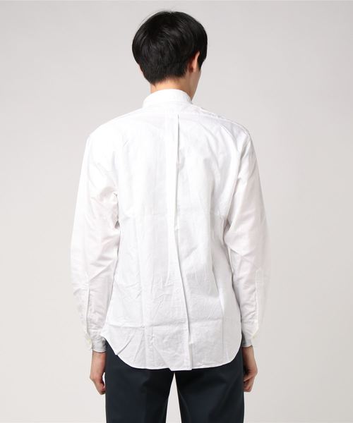 THE BASICS(ザ ベーシックス)の「THE BASICS / ザ ベーシックス スーピマオックスロングスリーブ(シャツ/ブラウス・メンズ・ホワイト/グレー・M/L)」の4枚目の写真