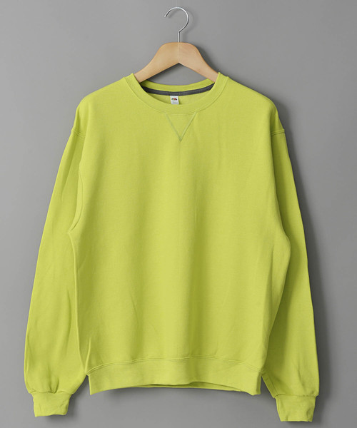 FRUIT OF THE LOOM（フルーツオブザルーム）の「＃FRUIT OF THE LOOM/フルーツオブザルーム　7.2oz スウェットクルー（スウェット・メンズ・ホワイト/チャコールグレー/ライトブルー/ブラック/ネイビー/グレー/レッド/ターコイズブルー/ライム/オレンジ/ブルー/グリーン・SMALL/MEDIUM/LARGE/X-LARGE）」の5枚目の写真