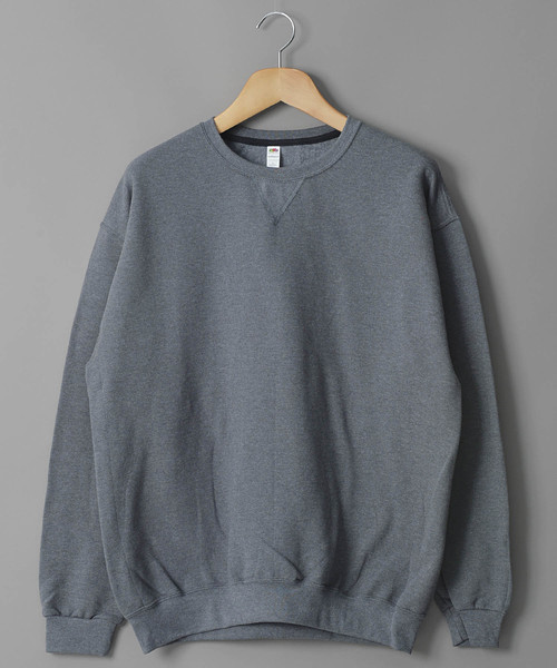 FRUIT OF THE LOOM（フルーツオブザルーム）の「＃FRUIT OF THE LOOM/フルーツオブザルーム　7.2oz スウェットクルー（スウェット・メンズ・ホワイト/チャコールグレー/ライトブルー/ブラック/ネイビー/グレー/レッド/ターコイズブルー/ライム/オレンジ/ブルー/グリーン・SMALL/MEDIUM/LARGE/X-LARGE）」の4枚目の写真
