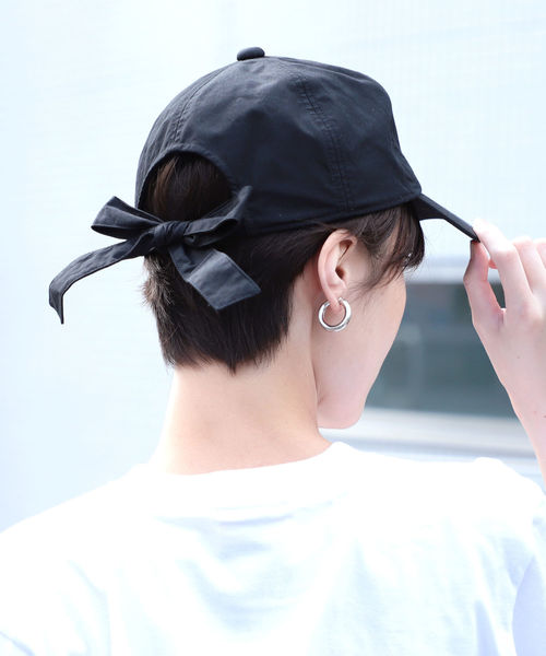 Ray BEAMS（レイビームス）の「Casselini × Ray BEAMS / 別注 リボン キャップ（キャップ・レディース・ライトグレー/ブラック/オリーブ・ONE SIZE）」の5枚目の写真