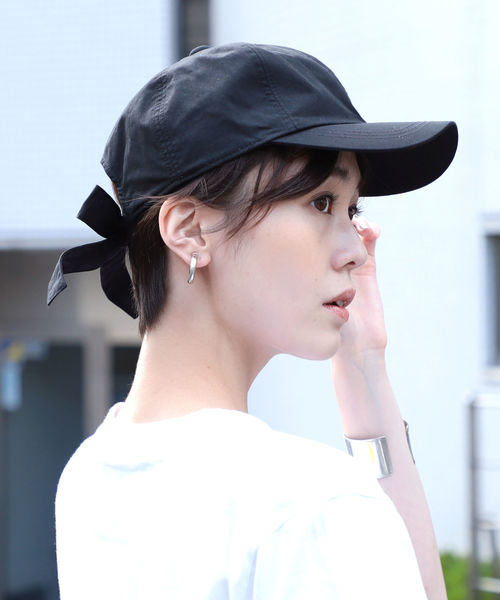 Ray BEAMS（レイビームス）の「Casselini × Ray BEAMS / 別注 リボン キャップ（キャップ・レディース・ライトグレー/ブラック/オリーブ・ONE SIZE）」の21枚目の写真