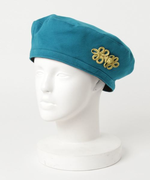 チャイハネ（チャイハネ）の「【チャイハネ】チャイナボタンベレー帽（ハンチング/ベレー帽・レディース・ブラック/グレー/ブルー・FREE）」の5枚目の写真