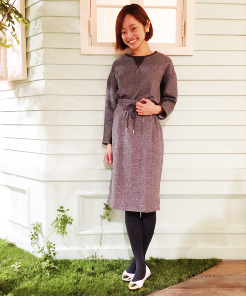 Kastane（カスタネ）の「【Kastane】NEW裏毛タイトスカート（スカート・レディース・ブラック系その他/オフホワイト/グレー/ダークグレー/チャコールグレー・FREE）」の7枚目の写真