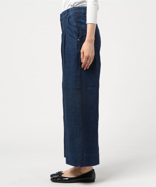 JETSET SOLO PLUS (ジェットセットソロプラス)の「ワイドクロップドデニムパンツ(デニムパンツ・レディース・オフホワイト/インディゴブルー・24/25)」の9枚目の写真
