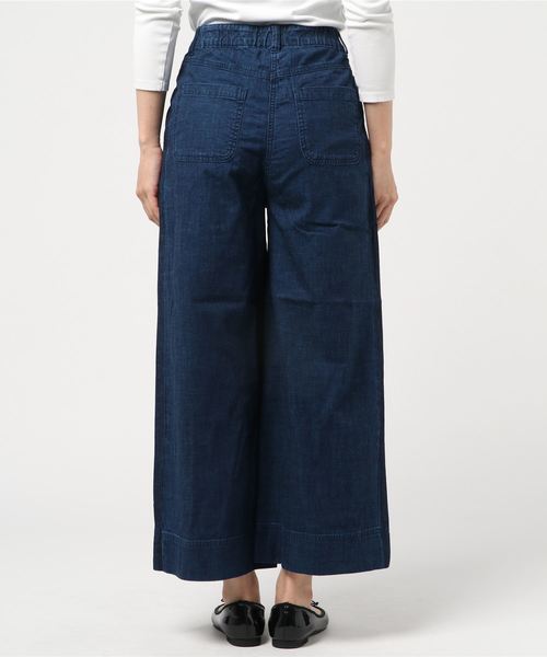 JETSET SOLO PLUS (ジェットセットソロプラス)の「ワイドクロップドデニムパンツ(デニムパンツ・レディース・オフホワイト/インディゴブルー・24/25)」の5枚目の写真