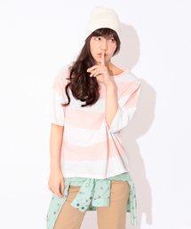 BEAMS BOY | BEAMS BOY / 9cm ボーダー ビッグTシャツ(Tシャツ/カットソー)