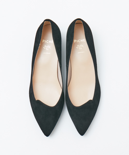 PICHE ABAHOUSE(ピシェ アバハウス)の「fluffy fitアシンメトリーカットパンプス(パンプス・レディース・ブラック/イエロー/ベージュ/グリーン・36/38/37/39/35/34/40)」の2枚目の写真